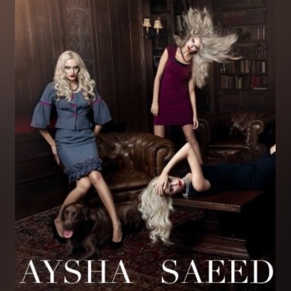 NWT 2 PC AYSHA SAEED GRAY STACY DRESS & MATCHING FERN JACKET SZ 2 - Picture 7 of 12